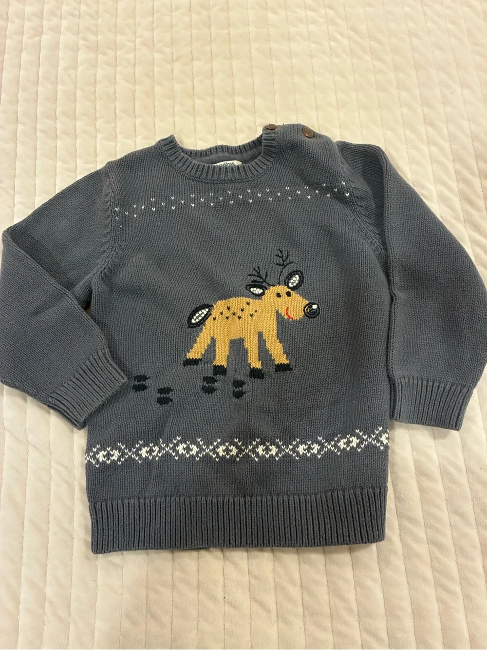 Osh Kosh Gray Sweater Reindeer 5t